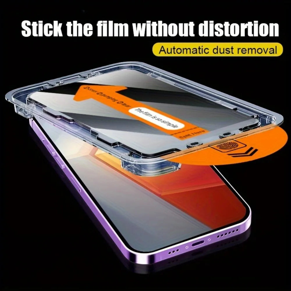 3Pcs Privacy Full Screen Protector for iPhone 17 16 14 15 Pro Max 13 12 11 Pro 16e 14 15 Plus XR XS Dust Free Installation Glass