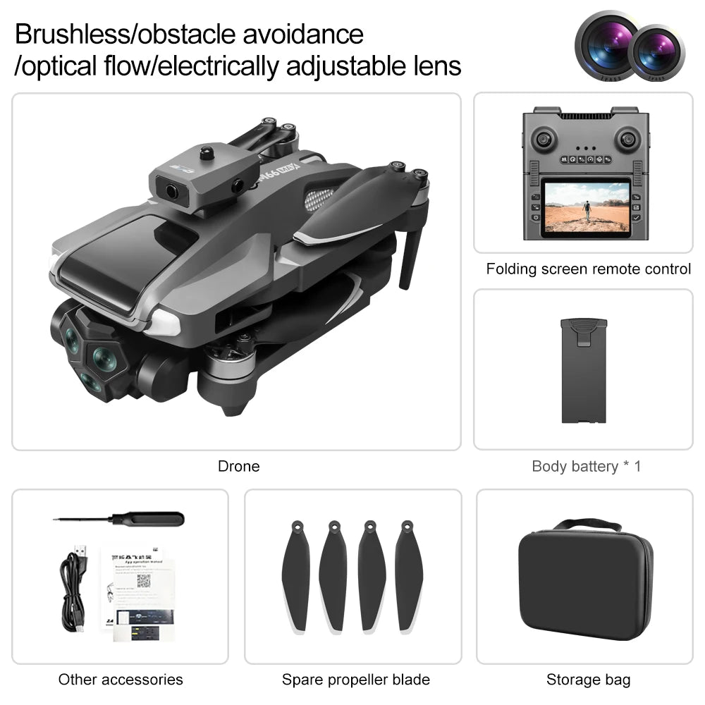 2025 nuevo M66 Drone HD Control remoto plegable con cámara y pantalla 5G FPV cámara Quadcopter Motor sin escobillas RC Quadcopter