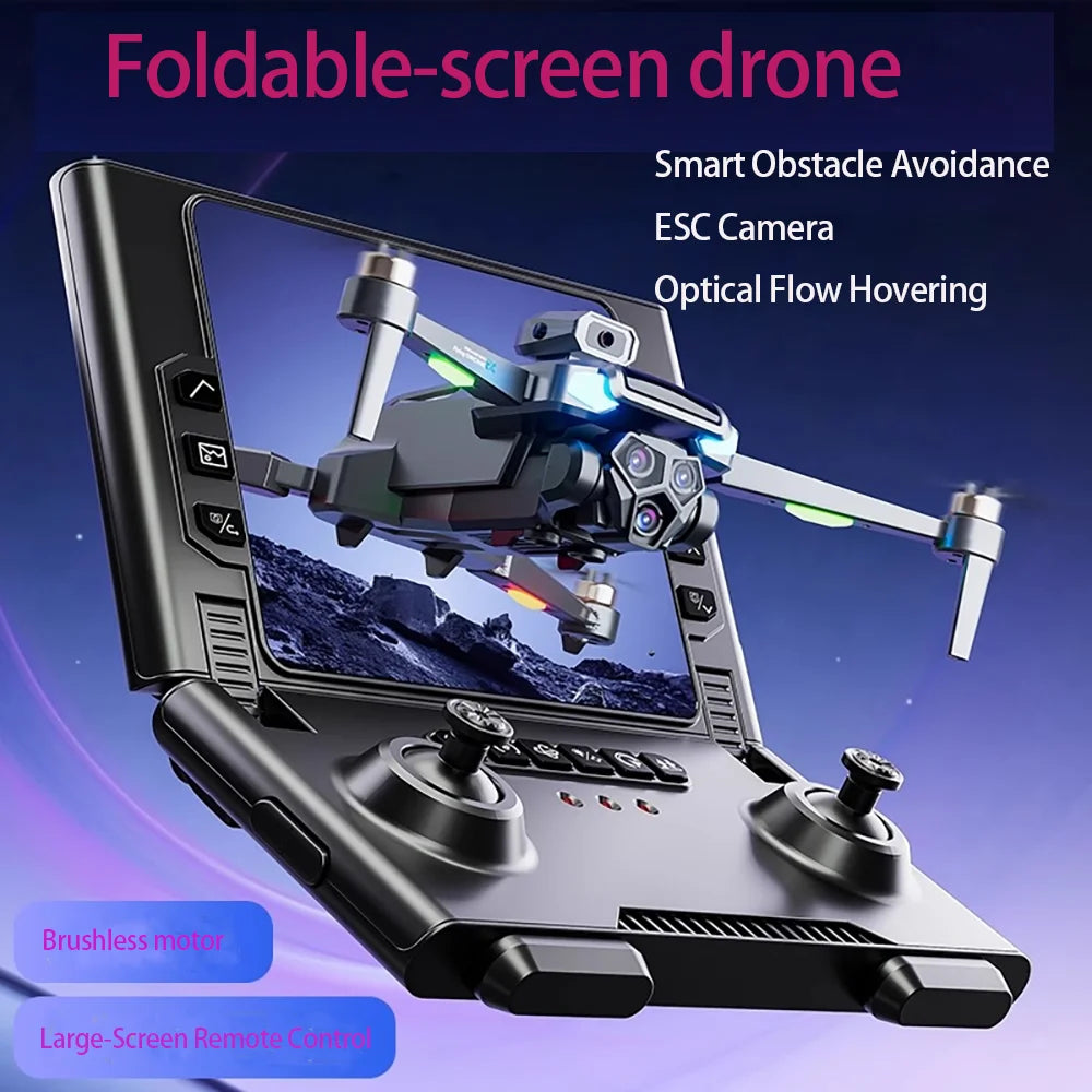 2025 nuevo M66 Drone HD Control remoto plegable con cámara y pantalla 5G FPV cámara Quadcopter Motor sin escobillas RC Quadcopter